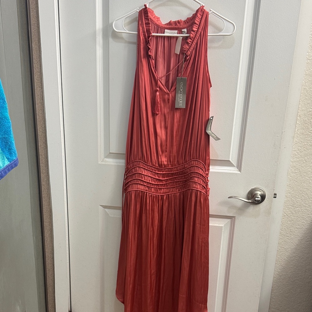 Eva Mendes for New York & Company Coral Midi Dress